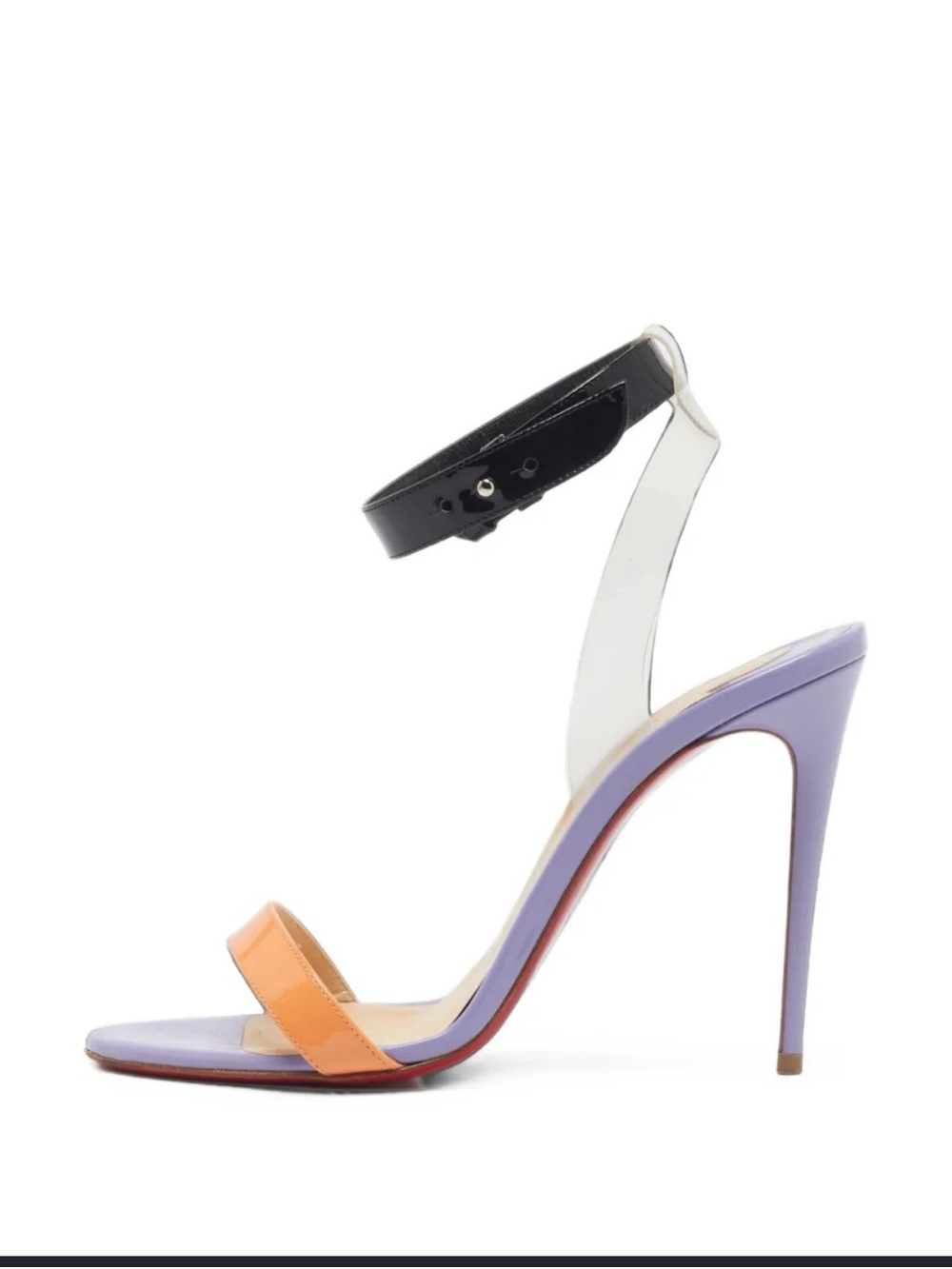 Jonantina 100 patent leather sandals Christian Louboutin // Pair had a repair .